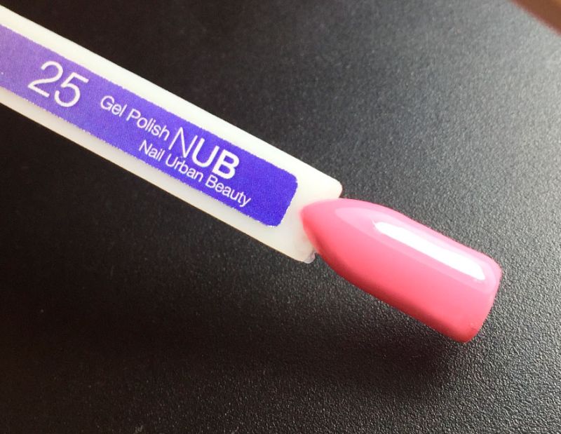 Гель-лак NUB 025 Pink Plaid (темно-розовый, эмаль), 8 мл