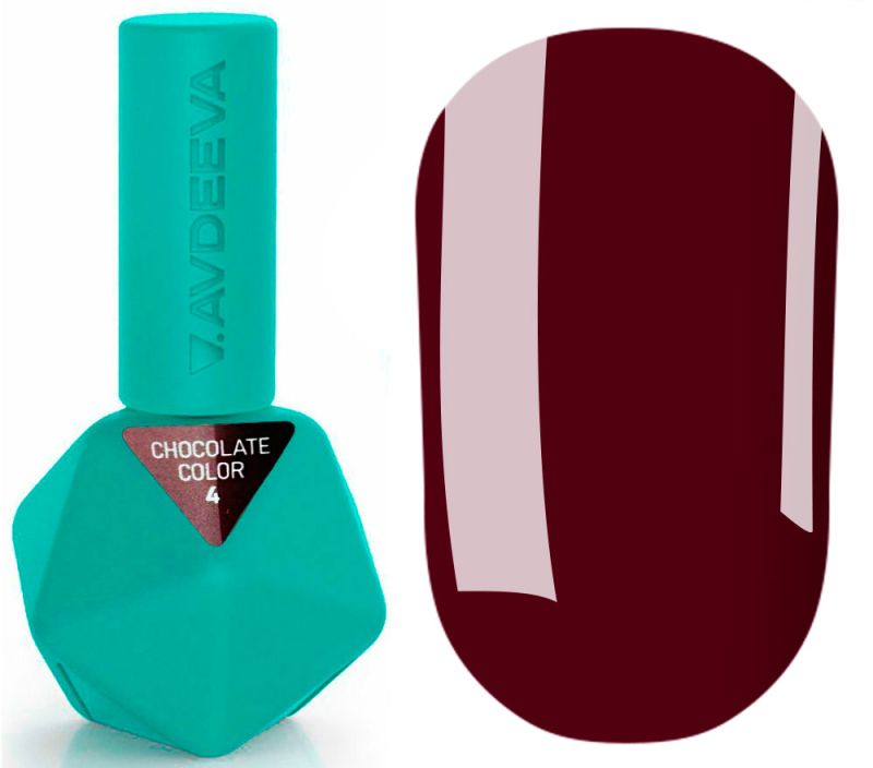 Victoria Avdeeva Гель-лак для нігтів Chocolate Color 04 (гіркий шоколад), 12 мл