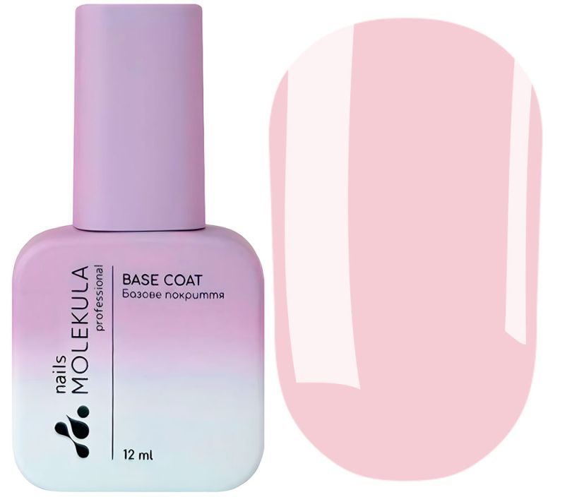 Molekula Rubber Base Nude - Pastel - Camouflage Base (Light Pink, Enamel), 12 ml