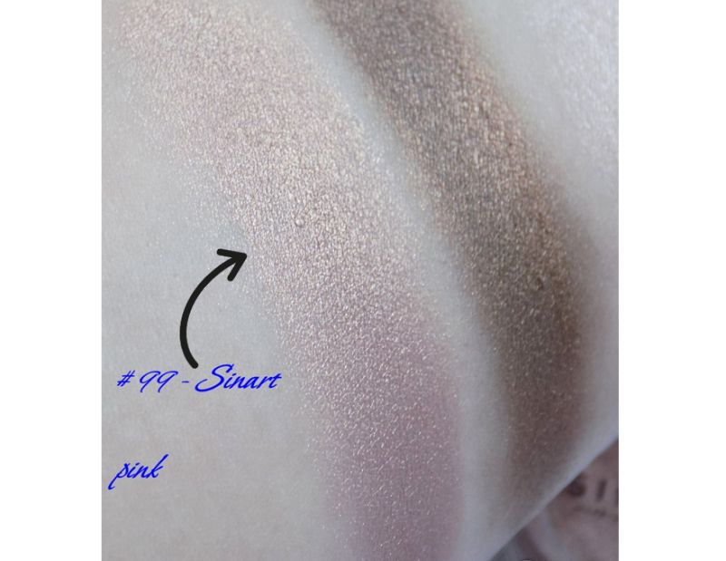SINART Eyeshadow Pigment, Pink No. 99 (powdery pink), 1 g