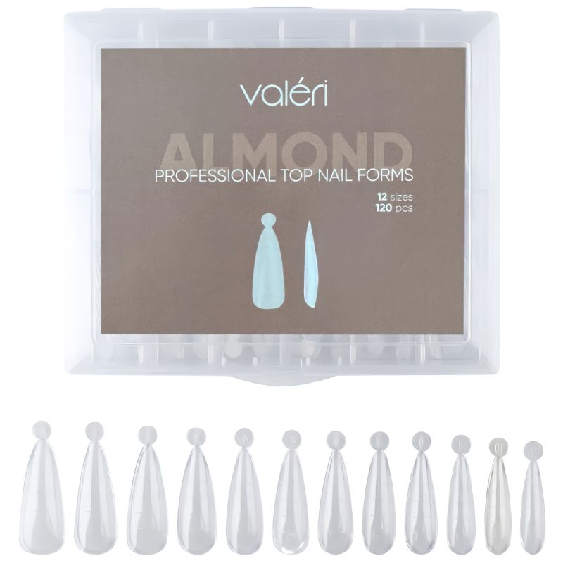 Valeri Верхні форми для нарощування Top Nail Forms Almond (120 шт)