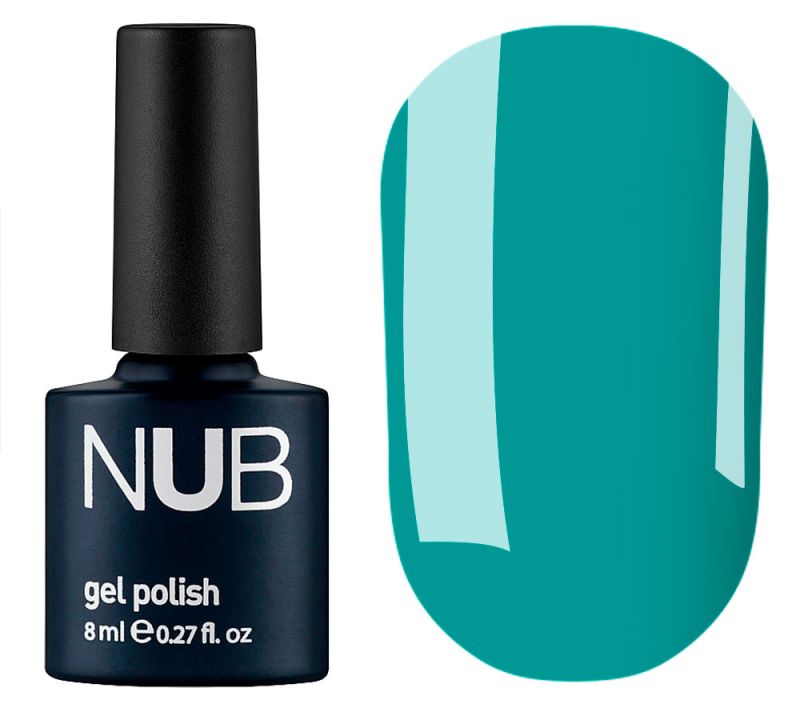NUB 033 Clean Green gel varnish (dark turquoise, enamel), 8 ml