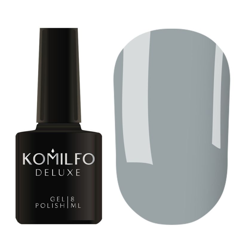 Gel Polish Komilfo Deluxe Series D139 (dark gray-blue, enamel), 8 ml.