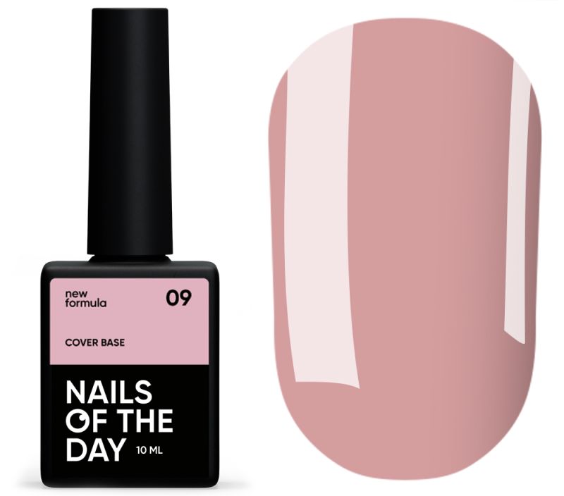 Nails Of The Day Cover base No. 09 (nude pink), 10 ml