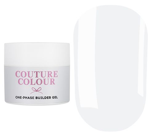 Couture Color Builder Gel 1-Phase - Vanilla Milk - Milk White Single Phase Gel, 15 ml