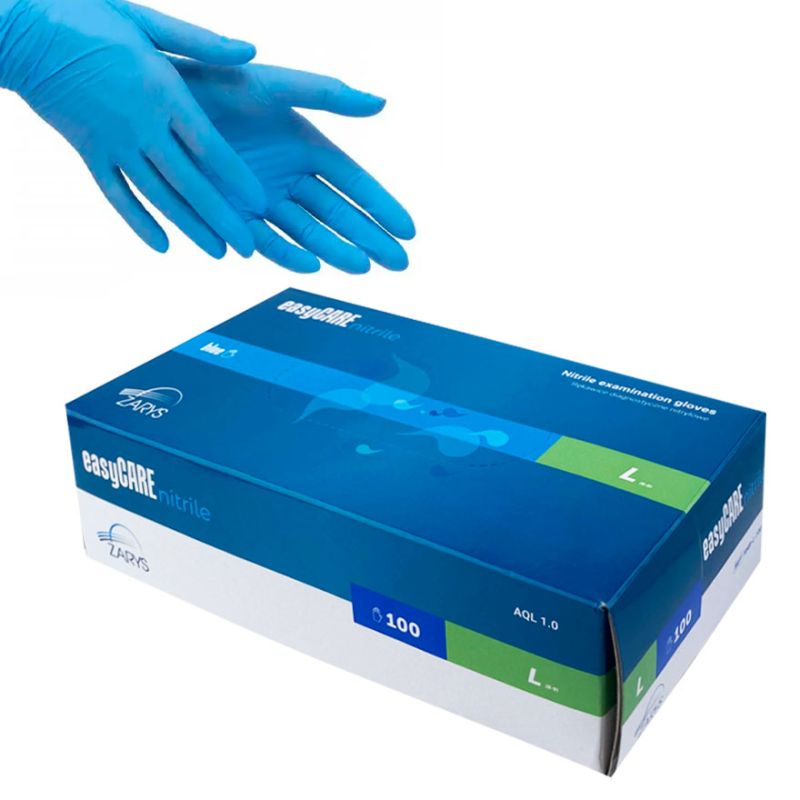 easyCARE Рукавички нiтриловi Blue (L) 100шт/уп (50 пар), щiльнiсть 4 г