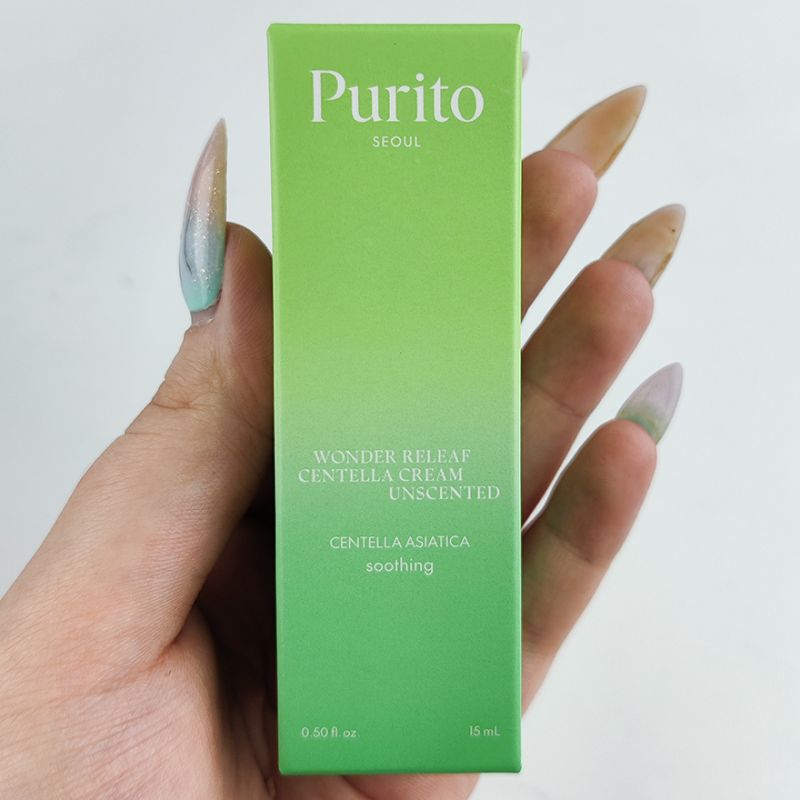 Purito Cream for sensitive skin with centella without essential oils Wonder Releaf Centella Cream Unscented, 15 ml