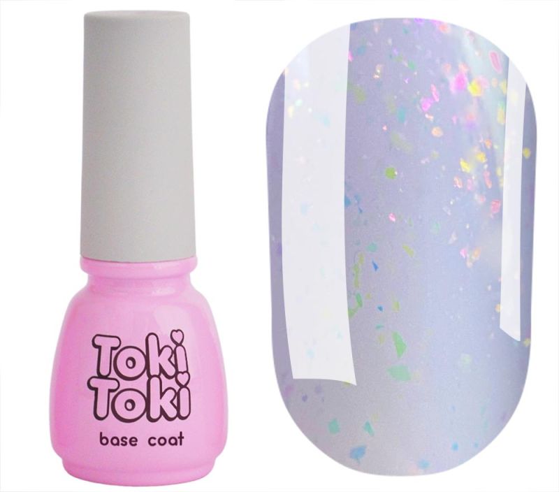 Toki Toki Nail base Stars Base SB14 (light lilac with metallic), 5 ml