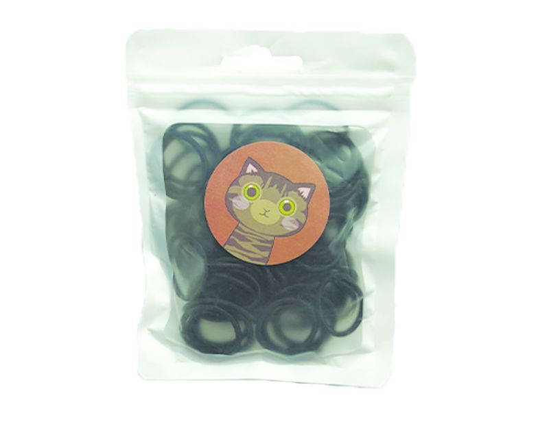 100 pieces - monochromatic - the black - 2 mm