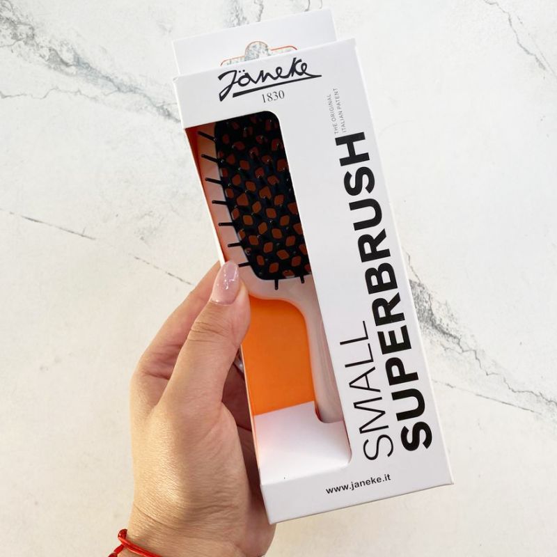Janeke Superbrush Small Гребінець для волосся Біла з чорним