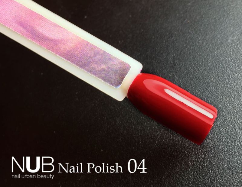 Nail polish NUB 004 Lady Vamp (rich burgundy red, enamel), 14 ml