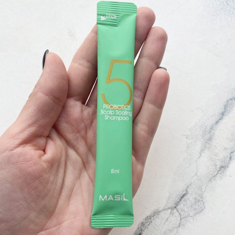 Masil 5 Probiotics Scap Scaling Shampoo - deep cleansing shampoo for hair with probiotics, 8 ml