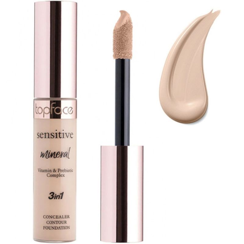 TopFace Консилер "Sensitive Mineral 3 in 1 Concealer" - 002, 12 мл