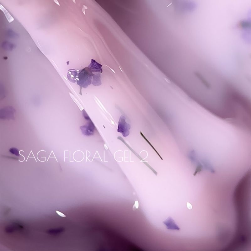 SAGA гель для ногтей цветочный professional Liquid Floral gel 02, 15 мл