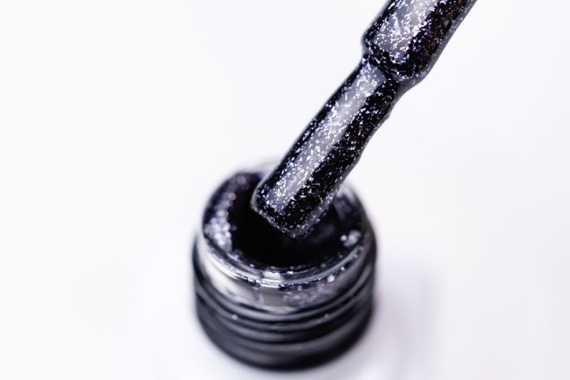 Molekula DIAMOND Gel No. 517 gel-varnish (black, with sparkles and mica), 6 ml