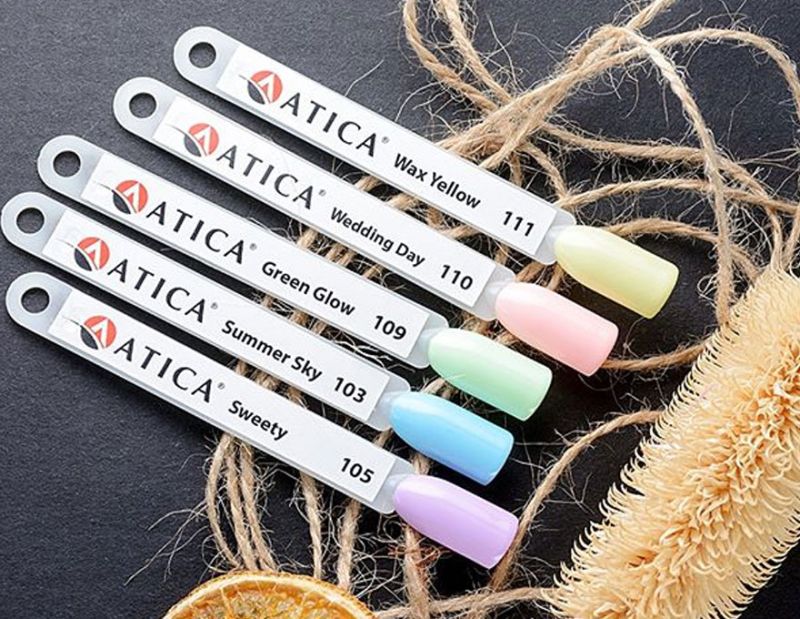 Atica GPM103 Summer Sky gel varnish (summer blue, enamel), 7.5 ml