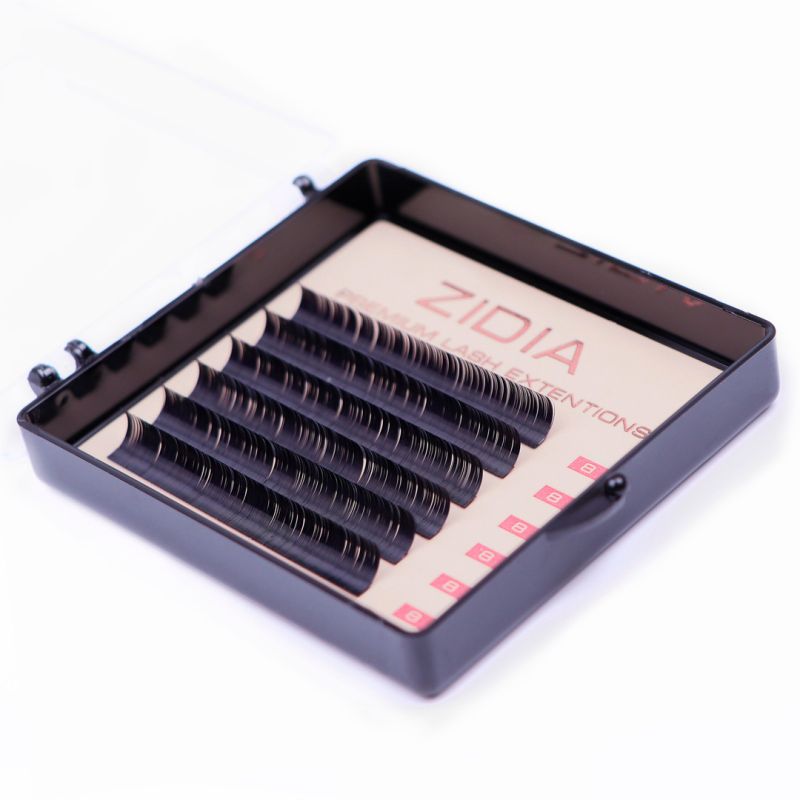 ZIDIA Premium Lash Extensions - ресницы для наращивания (6 лент) D0,1 х 8 мм