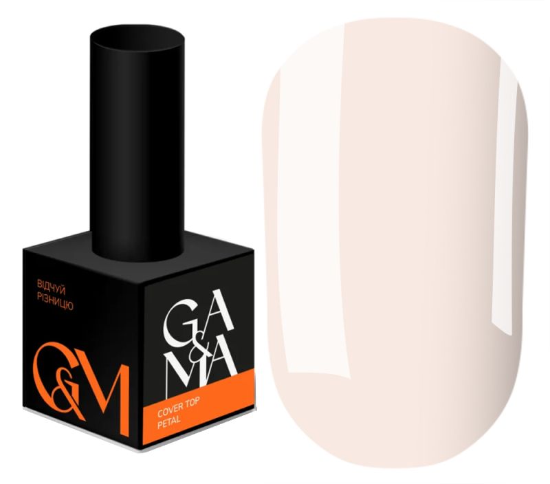 GA&MA Top for camouflage gel polish Cover top Petal, 10 ml