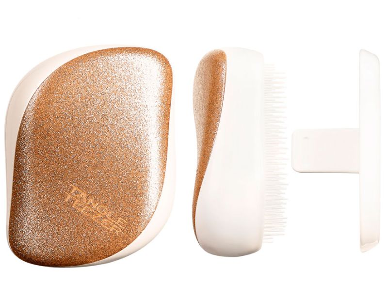 Tangle Teezer Hairbrush Compact Styler Glitter Gold