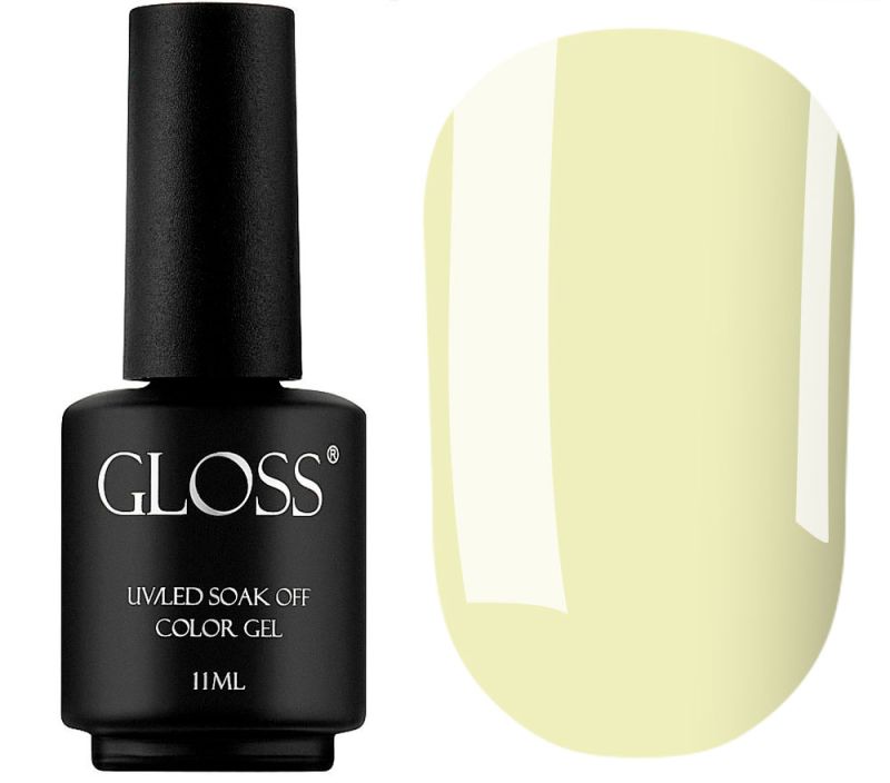 Гель-лак GLOSS 529 (блідо-лимонний), 11 мл