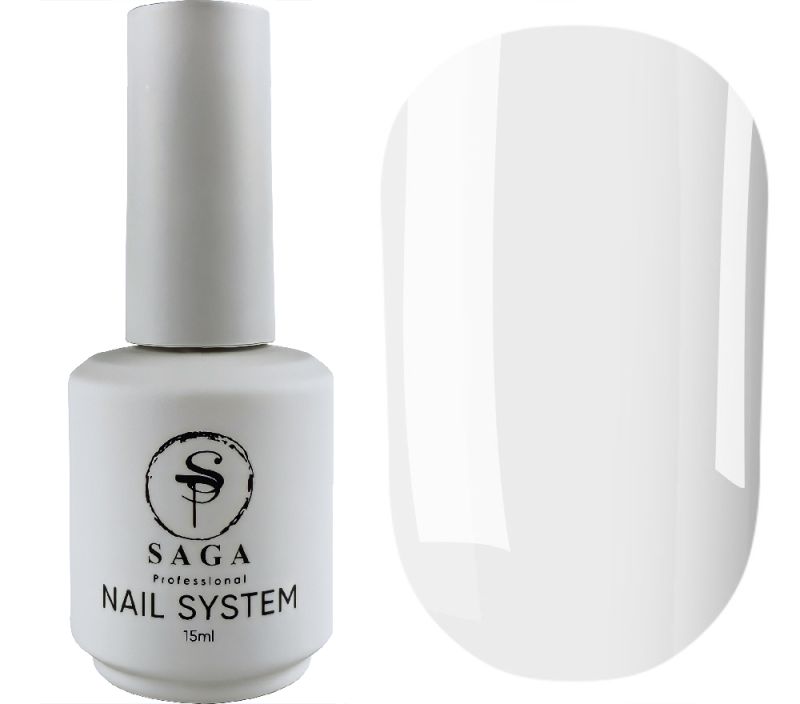 SAGA professional Base Elastic с кисточкой - 1 (молочный), 15 мл