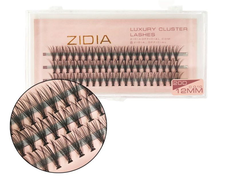 ZIDIA Cluster lashes Ресницы-пучки 20D C 0,10 (3 ленты, размер 12 мм)
