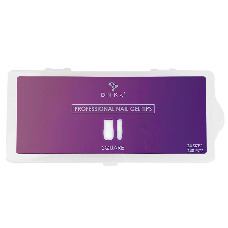 DNKa Gel tips for extensions Professional Nail Gel Tips Square, 240 pcs