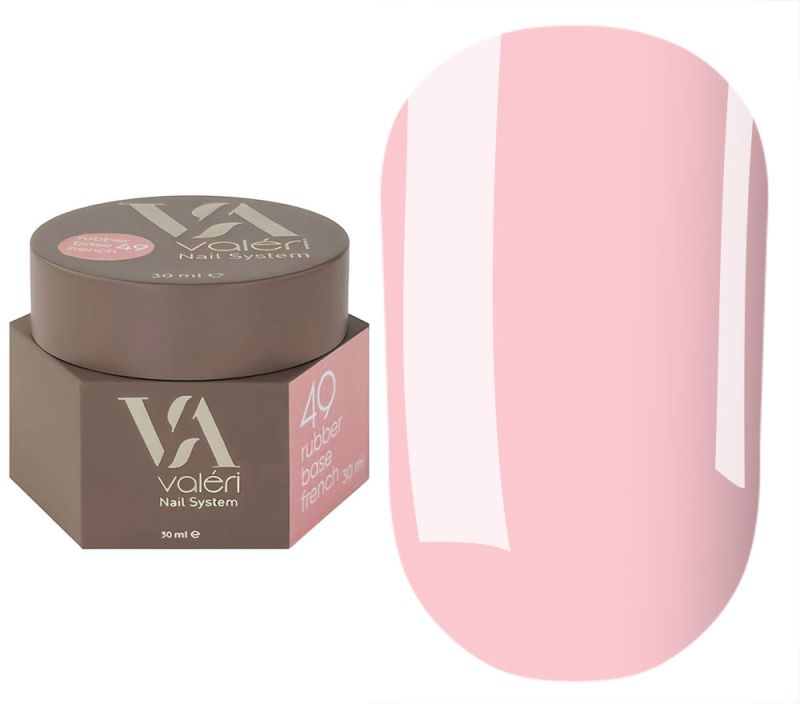 Valeri База для нігтів Rubber Base French №49, 30 мл
