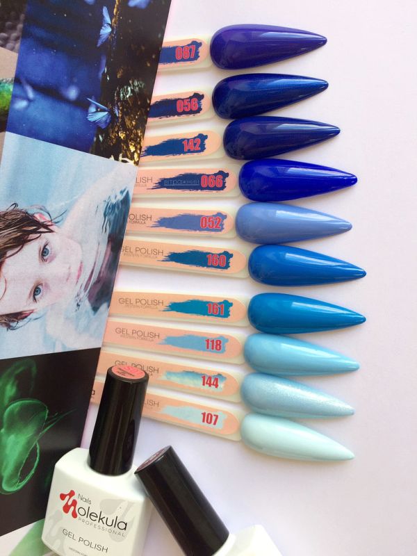 Gel polish Molekula No. 160 (azure, enamel), 6 ml
