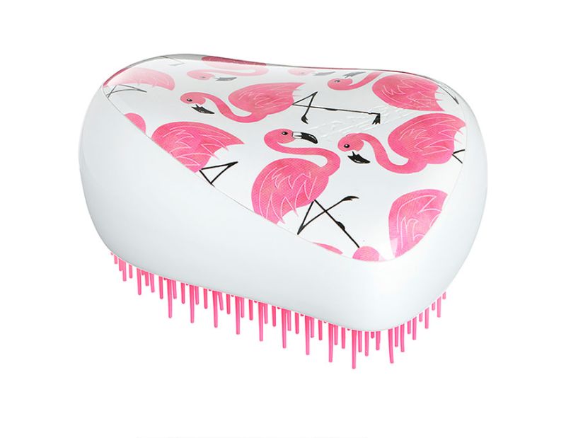 Comb Tangle Teezer Compact Flamingo Skinny Dip White