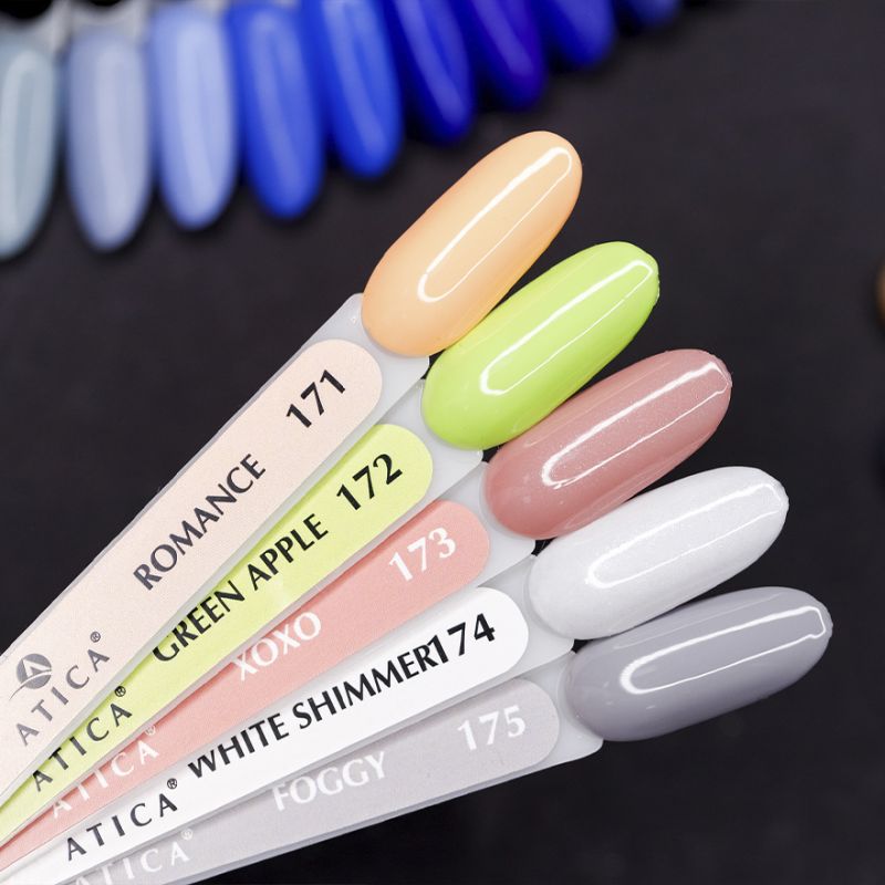Atica Foggy GPM175 gel-varnish (gray, enamel), 7.5 ml