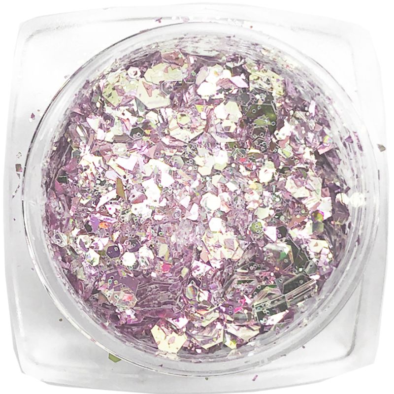 Komilfo sequins MIX chameleon 005, mix sizes, (pink / yellow / green), 1.5 g