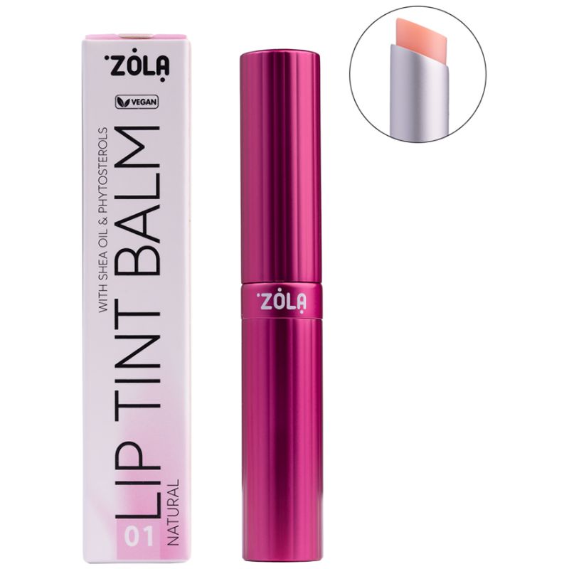 ZOLA Бальзам оттеночный для губ Lip Tint Balm (01 Natural)
