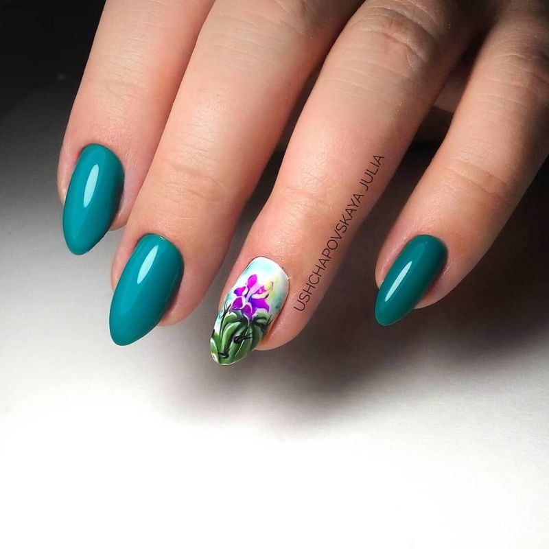 Gel Polish Komilfo Deluxe Series D150 (saturated, turquoise green, enamel), 8 ml