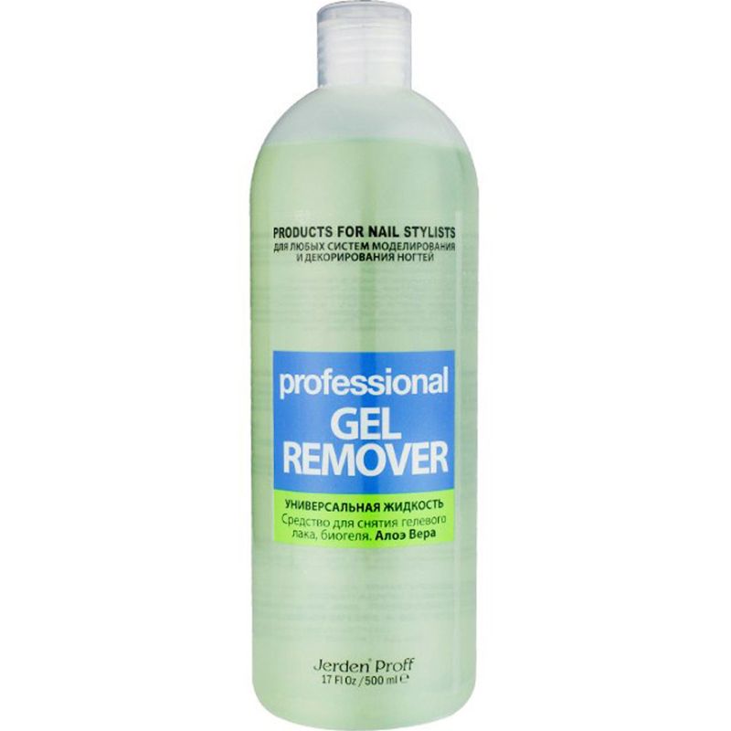 Jerden Proff Gel Remover emulsion for removing gel polish and biogel, Aloe vera, 500 ml