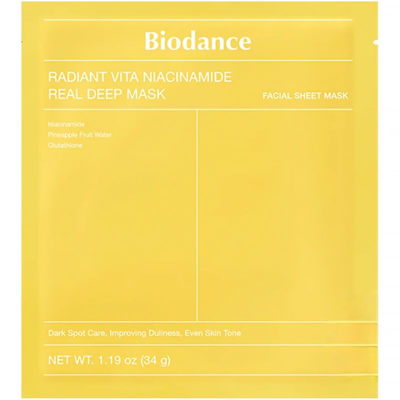 Biodance Маска гідрогелева освітлювальна з вітаміном С і ніацинамідом Radiant Vita Niacinamide Real Deep Mask