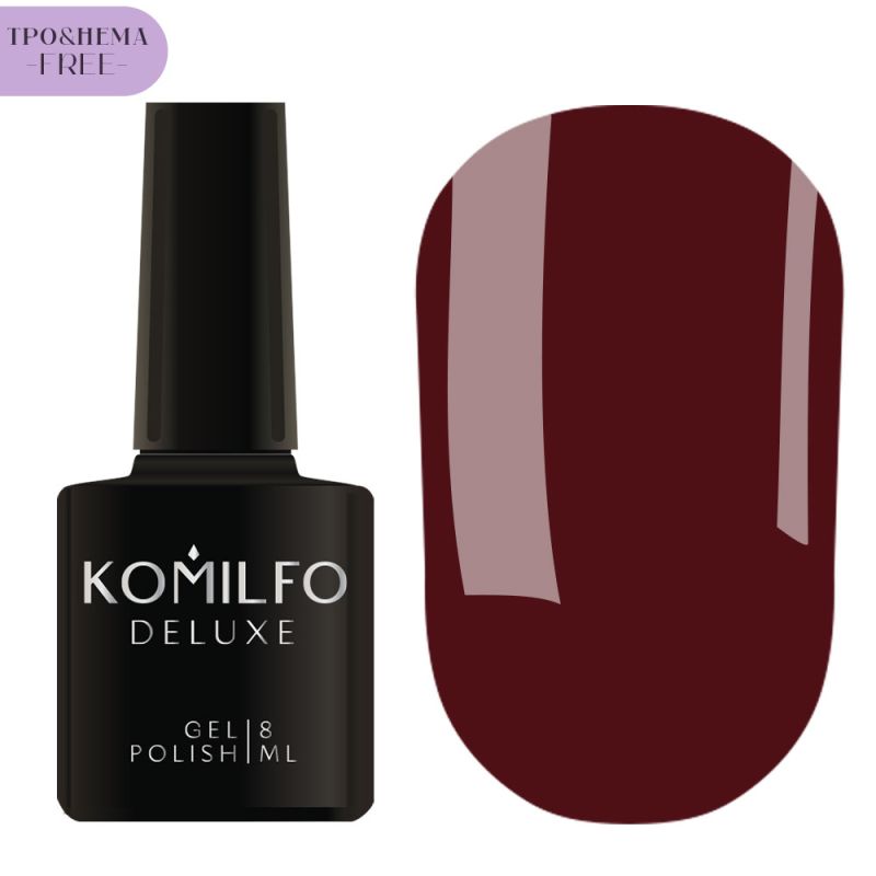 Komilfo кольоровий гель-лак для нігтів Red Code Collection №004 HEMA/TPO free, 8 мл
