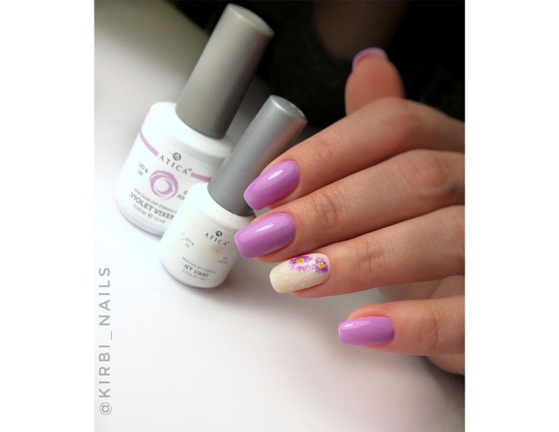 Atica Violet Vixen GPM45 gel-varnish (lilac, micro-shine), 7.5 ml