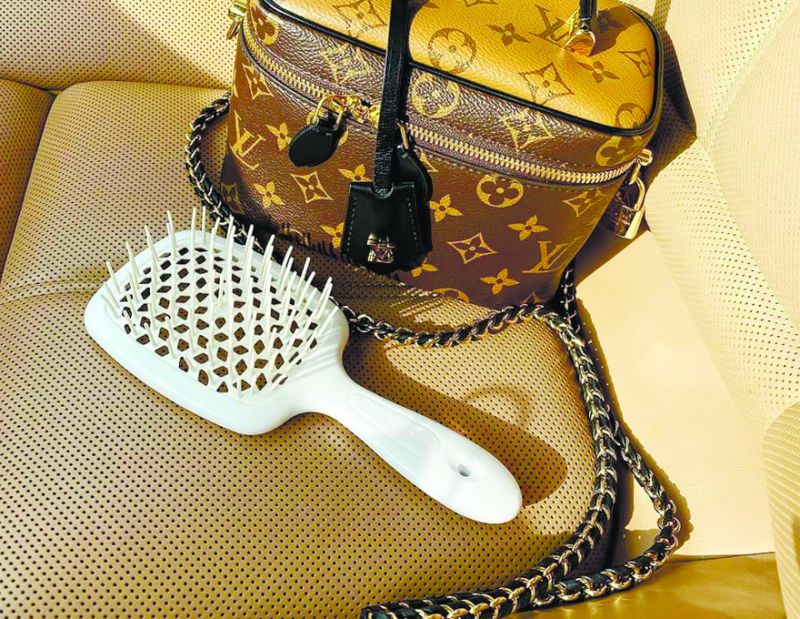 Janeke Superbrush Hair Comb White