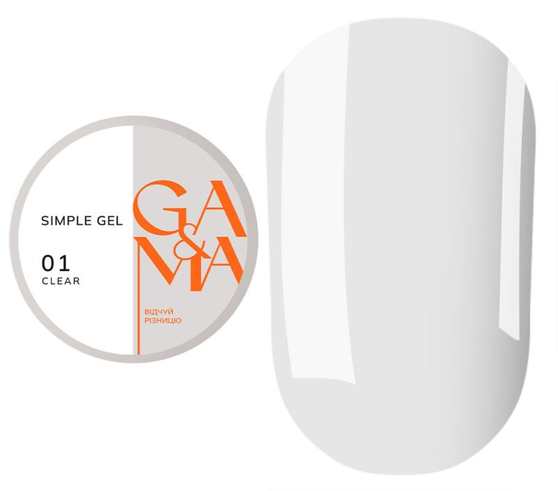 GA&MA Gel simple Simple gel 001 Clear, 30 ml
