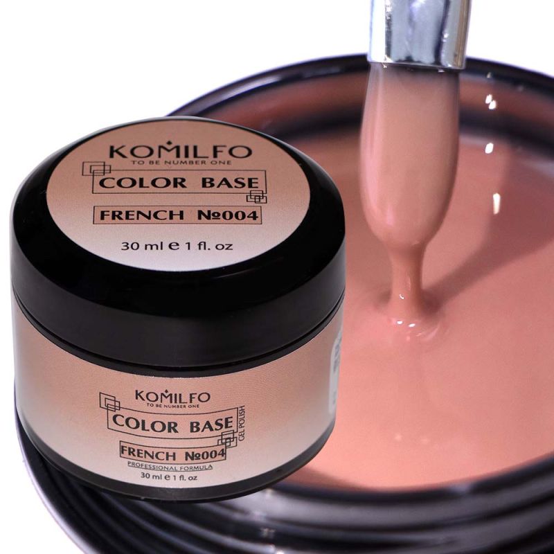 Komilfo Color Base French 004 (caramel), 30 ml (without brush)