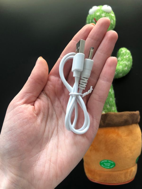Танцующий и поющий кактус с подсветкой на аккумуляторе с bluetooth