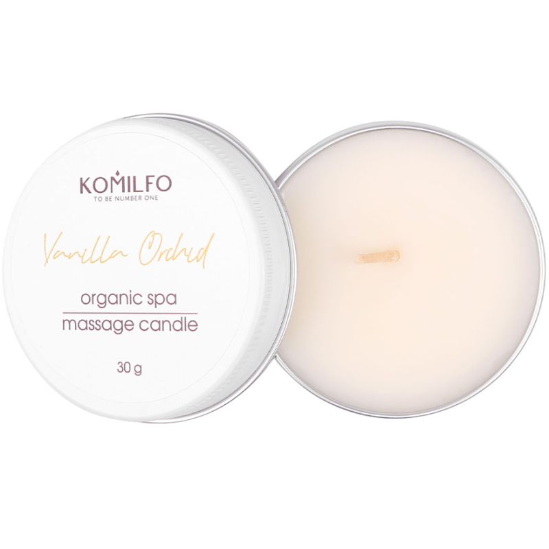 Komilfo Massage Candle – Vanilla Orchid, масажна свічка для шкіри, 30 г