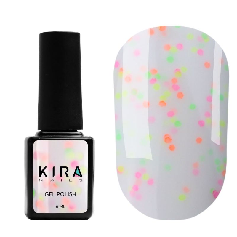 Kira Nails Yoghurt Boom! No. 001 (vanilla fondant with neon sparkles, yoghurt), 6 ml