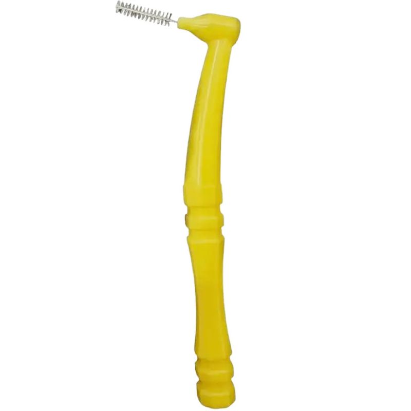 Curved Baby Brush for eyelashes and eyebrows (yellow) 1pc.
