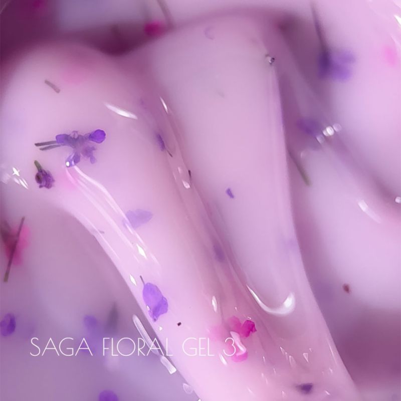 SAGA гель для ногтей цветочный professional Liquid Floral gel 03, 15 мл