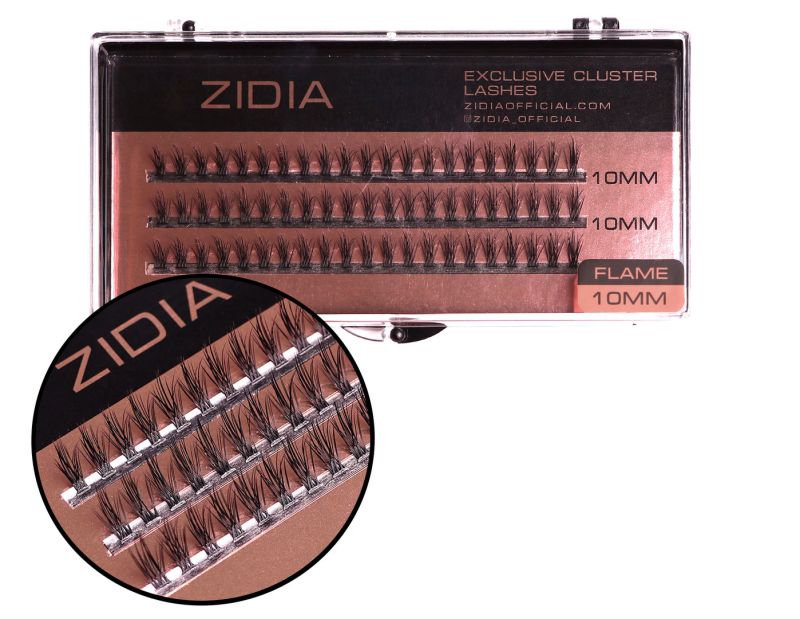 ZIDIA Cluster lashes 20D Flame Series C 0.10 (3 bands, size 10mm)