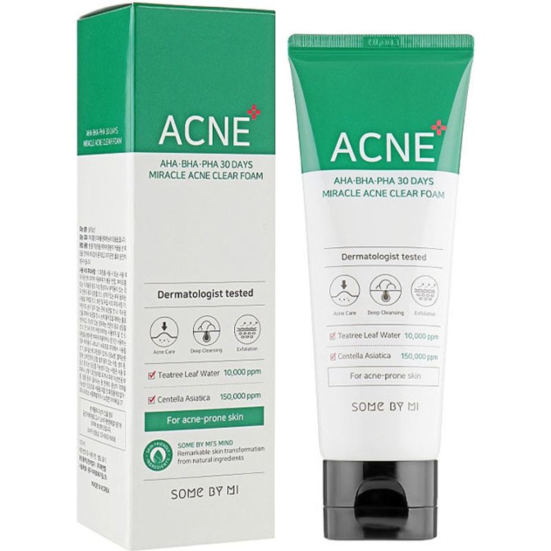 Some By Mi AHA-BHA-PHA 30 Days Miracle Acne Clear Foam Очищаюча піна для вмивання, 100 мл