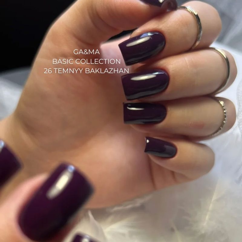 GA&MA Gel polish Basic collection 026 temnyy baklazhan, 10 ml