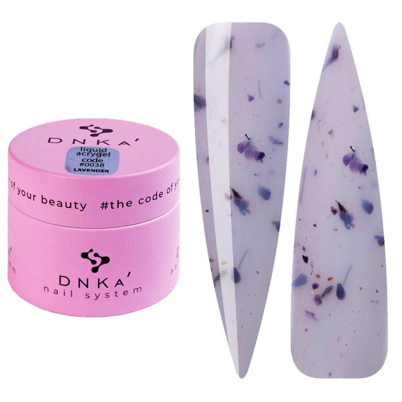 DNKa Гель для ногтей Liquid Acrygel 0038 Lavender, 15 мл